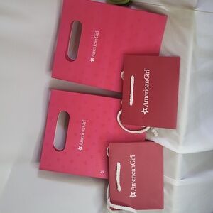 American Girl Gift bags 2 Doll sized 2 Child sized like new